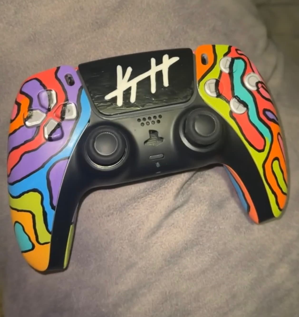 Painted PS5 controller