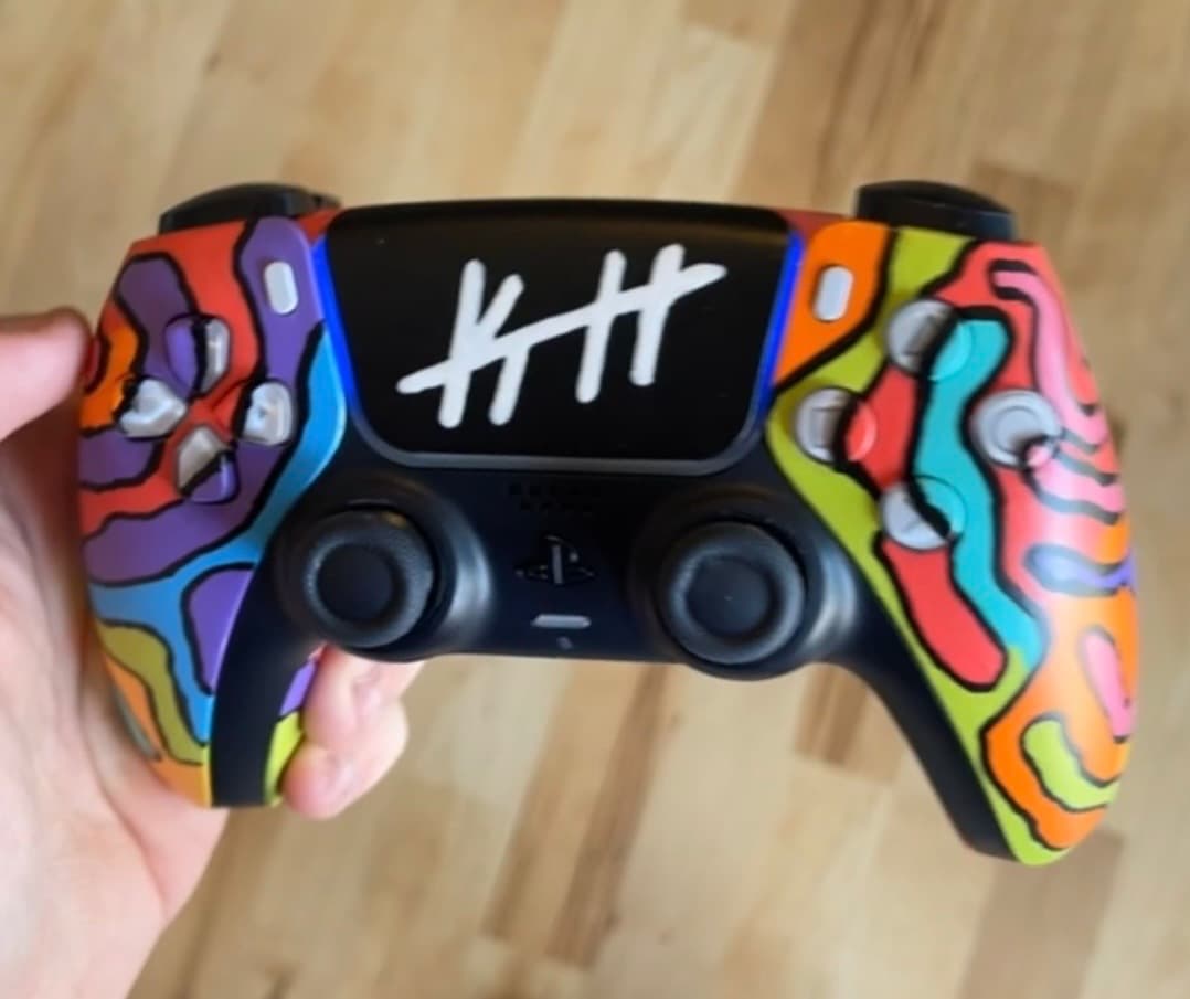 Painted PS5 controller